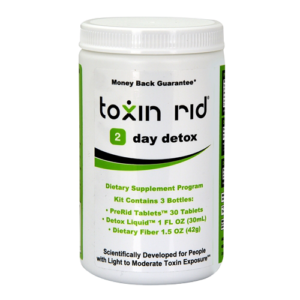 Toxin Rid 2 day detox in a white container