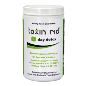 Toxin Rid 3 day detox in a white container