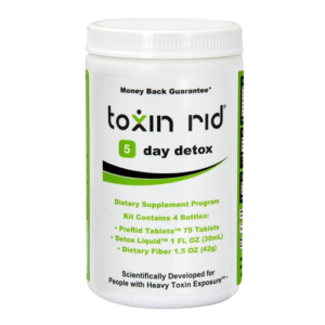 Toxin Rid 5 day detox in a white container